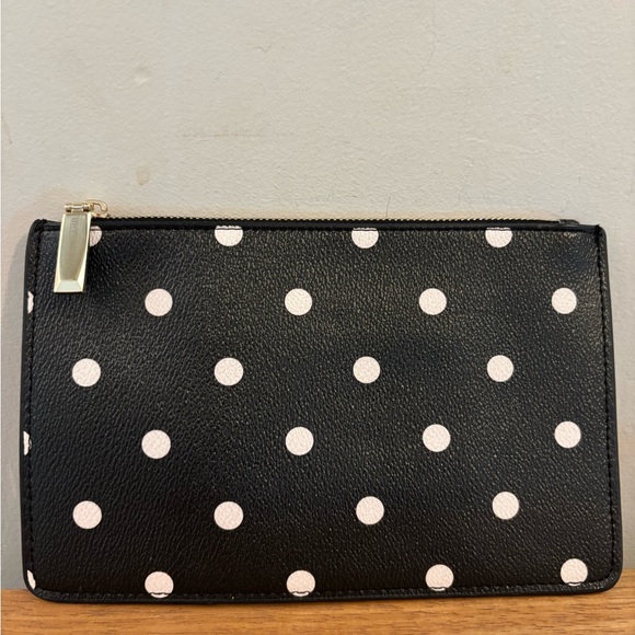 Isaac Mizrahi Black Polka Dot Clutch 8x5 - Picture 3 of 7